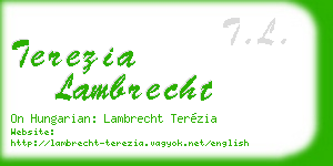 terezia lambrecht business card