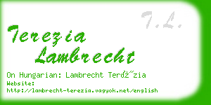 terezia lambrecht business card